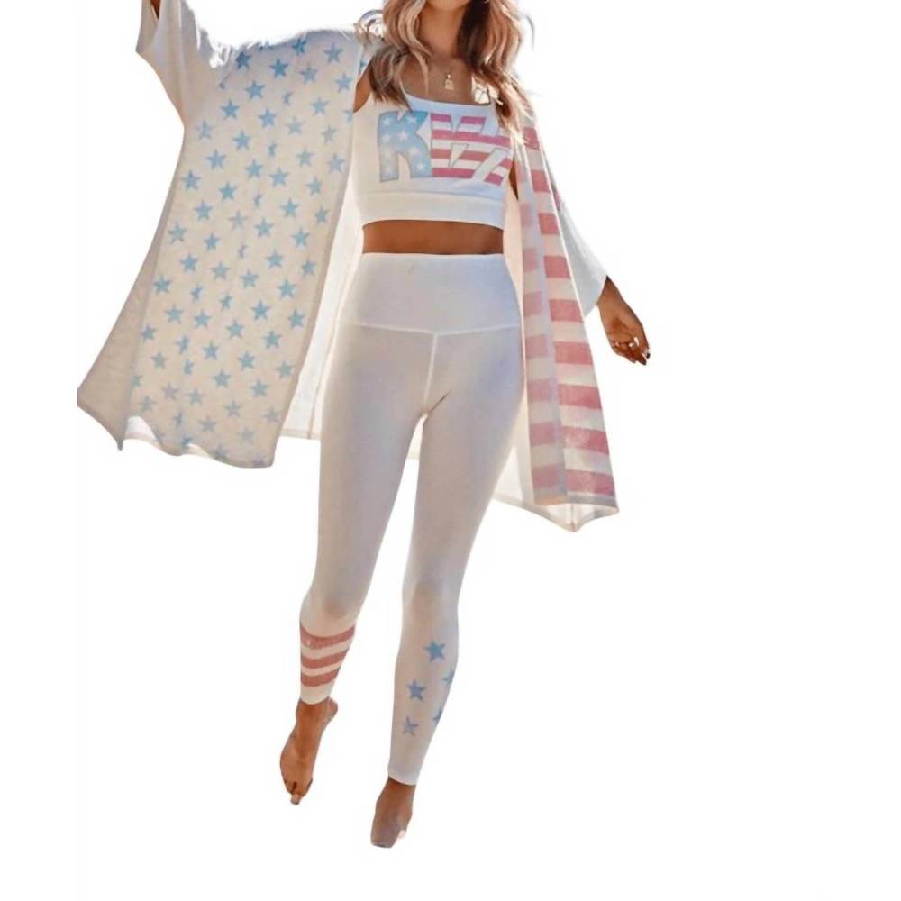 NEW LA VIDA americana kimono cardigan in off-white